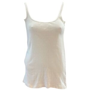 J Crew tank top white 100% cotton sleeveless camisole casual shell womens size M